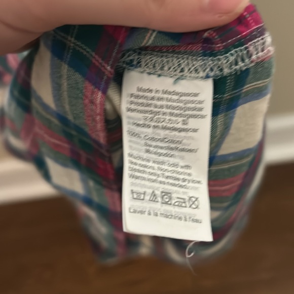 Crewcuts plaid flannel dress size 8 - Picture 3 of 4